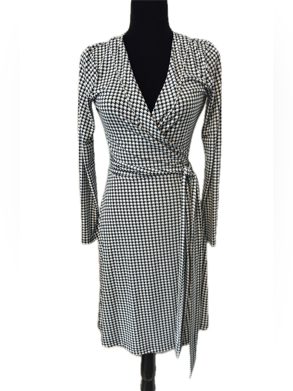 Banana Republic Elephant Print Wrap Jersey Midi Dress Small Office Minimalist